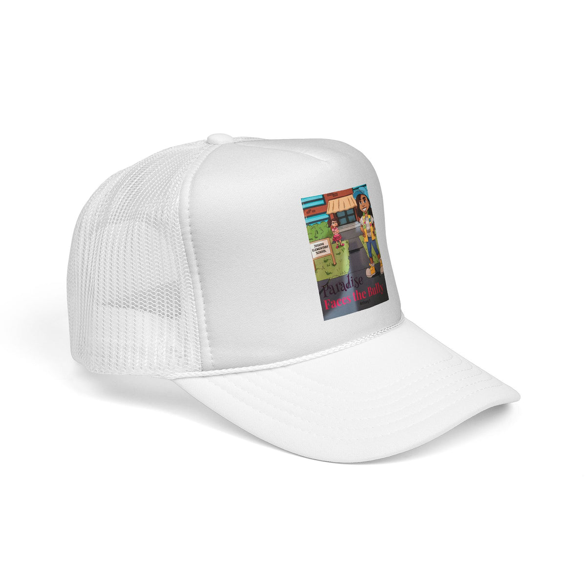 Anti-Bullying Trucker Hat for Kids – Paradise Faces the Bully Character Cap