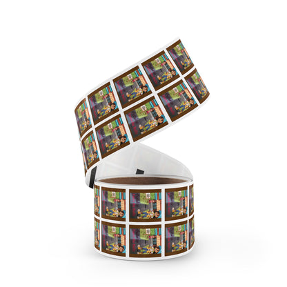 Square Sticker Roll Paradise Faces the Bully