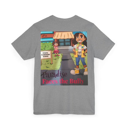 Anti-Bullying Kids Graphic Tee – Paradise Faces the Bully Inspirational T-Shirt