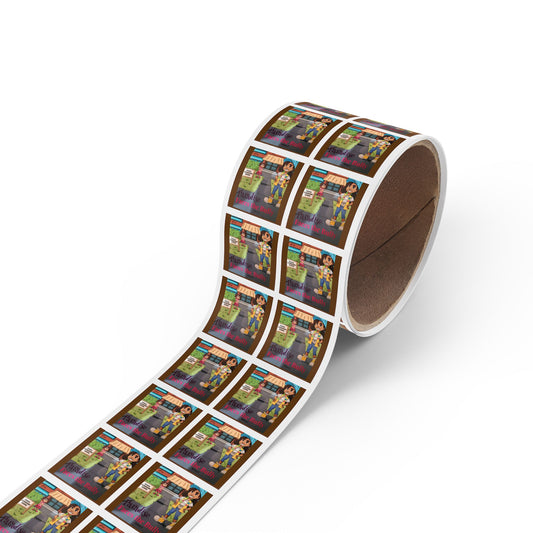 Square Sticker Roll Paradise Faces the Bully
