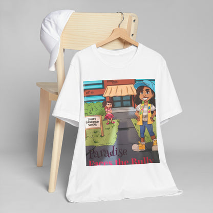 Anti-Bullying Kids Graphic Tee – Paradise Faces the Bully Inspirational T-Shirt