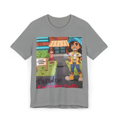 Anti-Bullying Kids Graphic Tee – Paradise Faces the Bully Inspirational T-Shirt