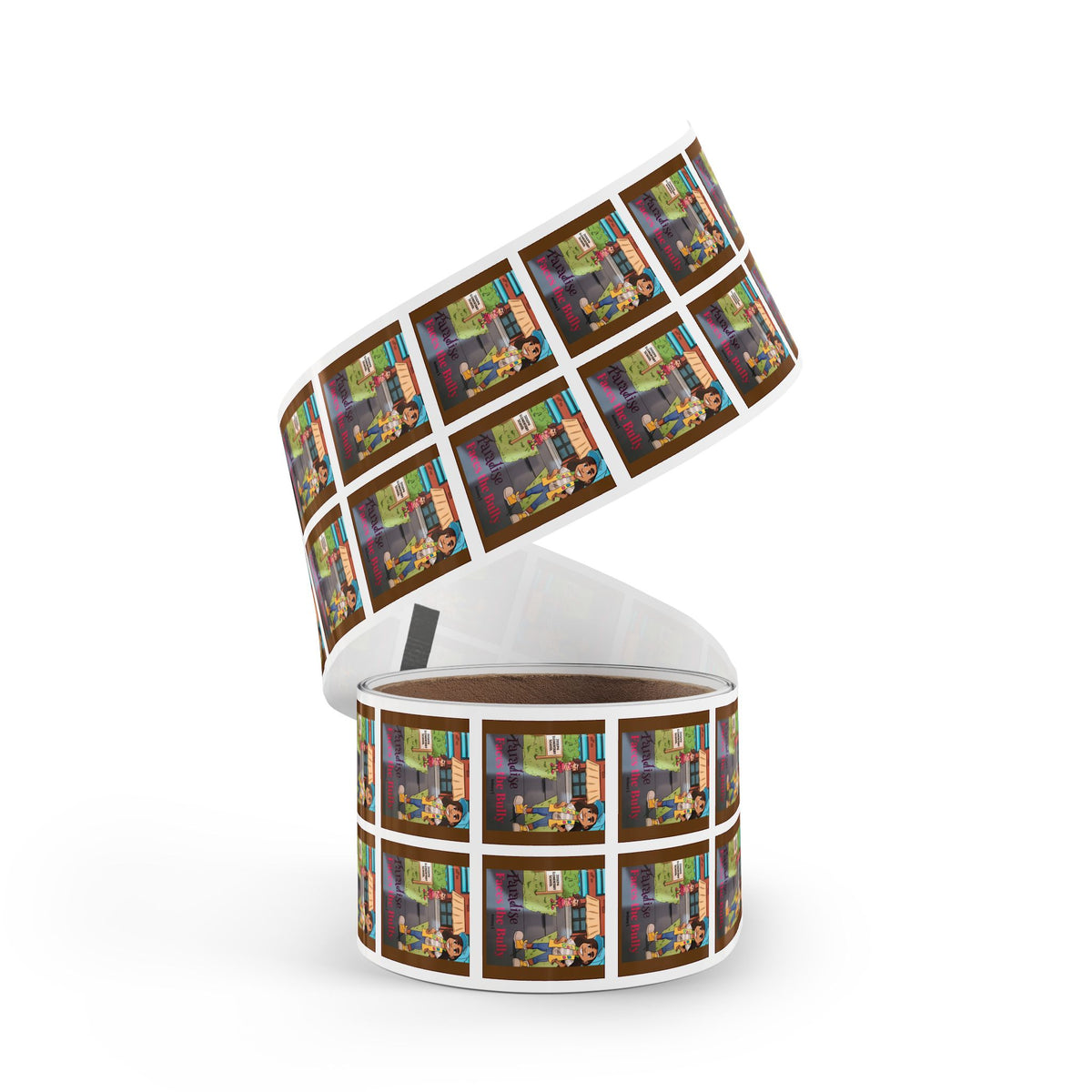 Square Sticker Roll Paradise Faces the Bully