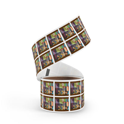 Square Sticker Roll Paradise Faces the Bully