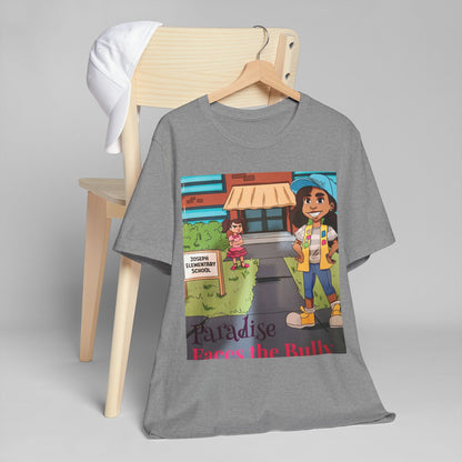 Anti-Bullying Kids Graphic Tee – Paradise Faces the Bully Inspirational T-Shirt