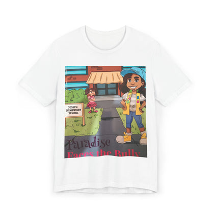 Anti-Bullying Kids Graphic Tee – Paradise Faces the Bully Inspirational T-Shirt